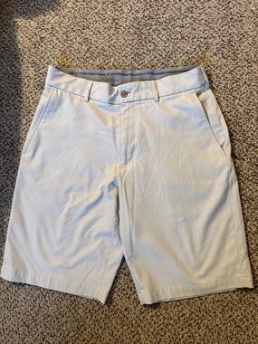 Walter Hagen Light Cream Flat-Front Men's Shorts